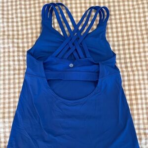 lululemon athletica Blue Strappy Tank Top